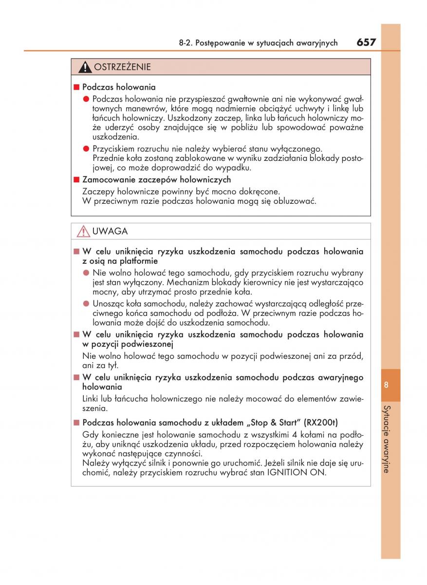 Lexus RX 200t IV 4 instrukcja obslugi / page 657