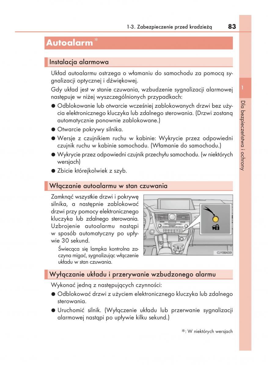 Lexus RX 200t IV 4 instrukcja obslugi / page 83