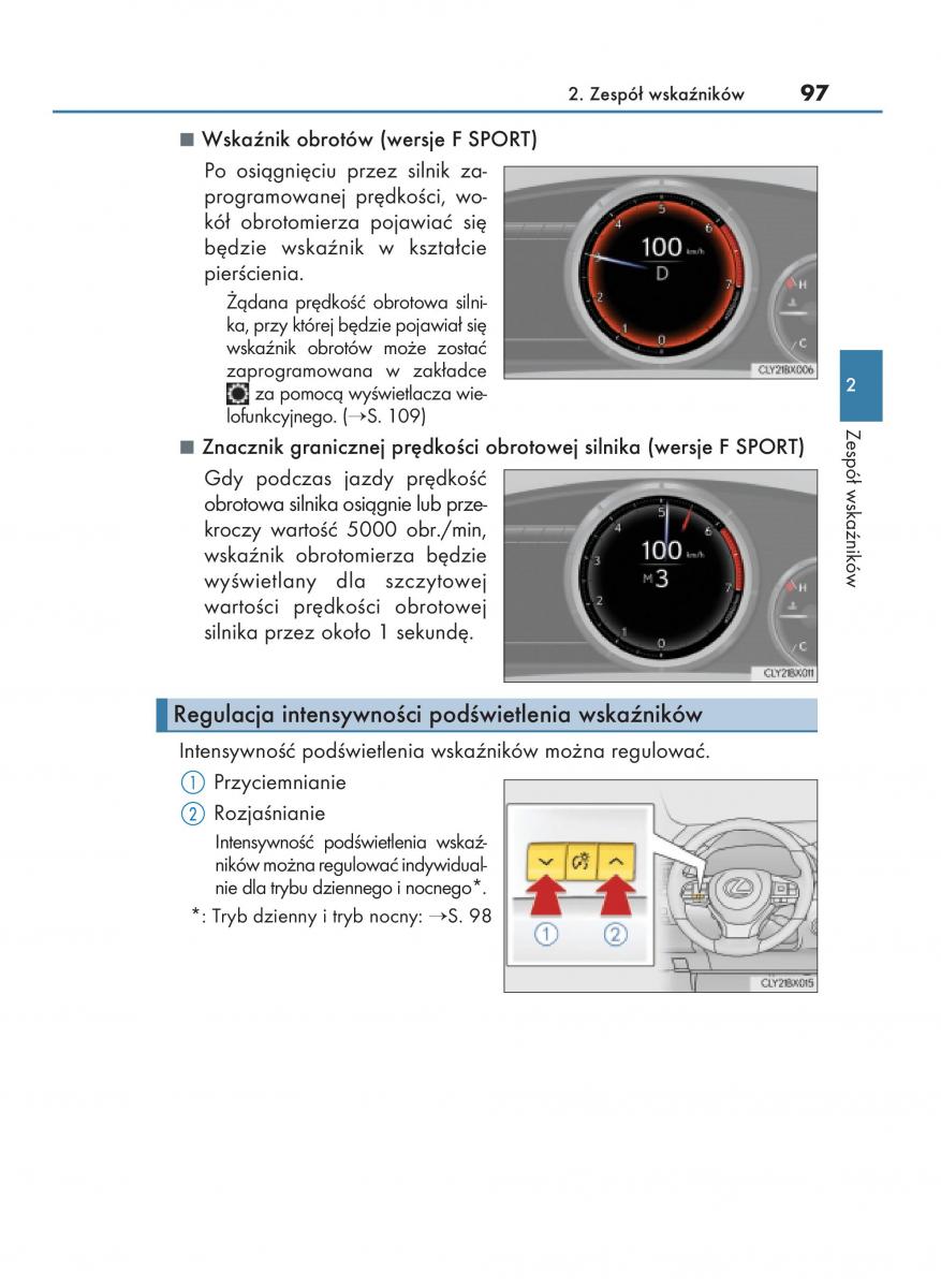 Lexus RX 200t IV 4 instrukcja obslugi / page 97