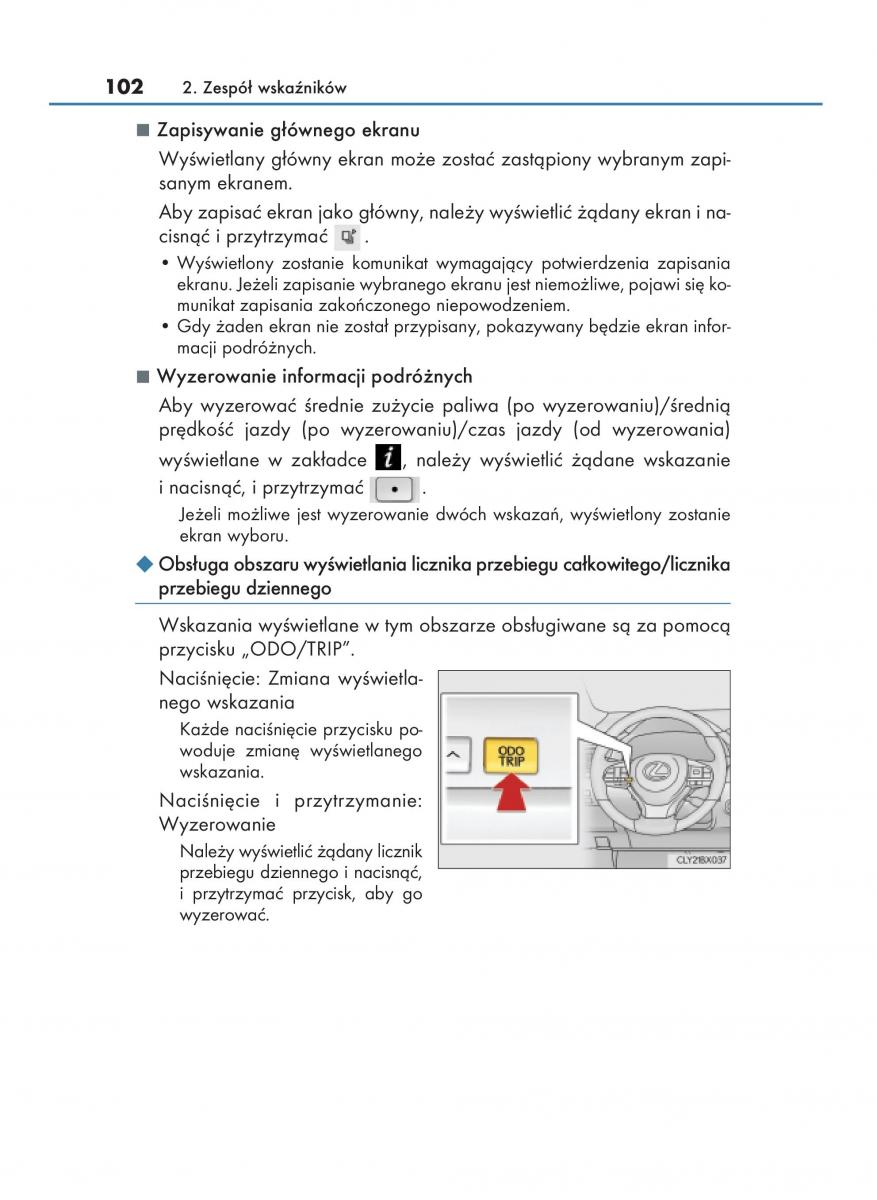 Lexus RX 200t IV 4 instrukcja obslugi / page 102