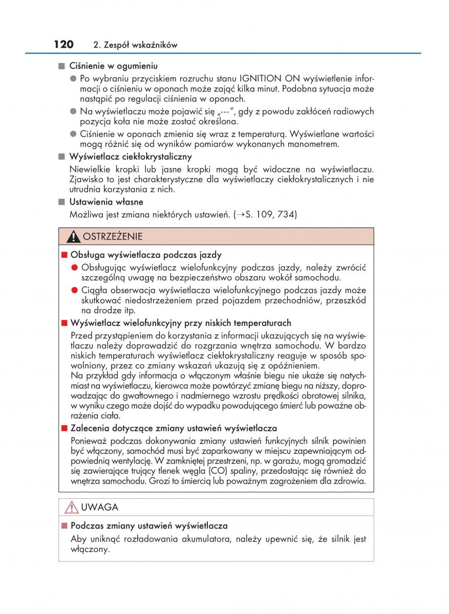 Lexus RX 200t IV 4 instrukcja obslugi / page 120