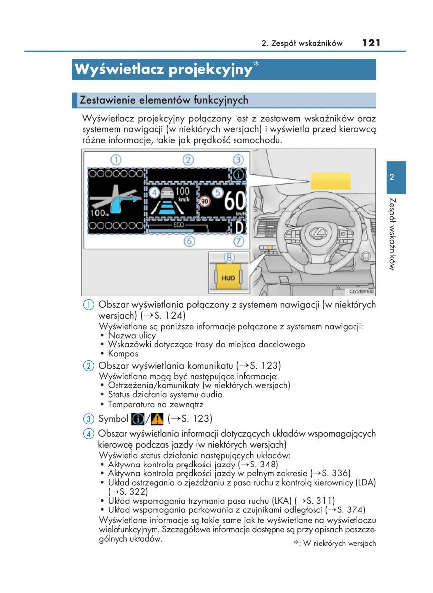 Lexus RX 200t IV 4 instrukcja obslugi / page 121