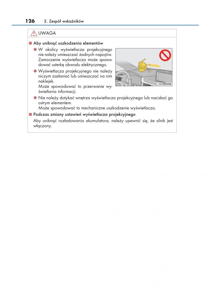 Lexus RX 200t IV 4 instrukcja obslugi / page 126