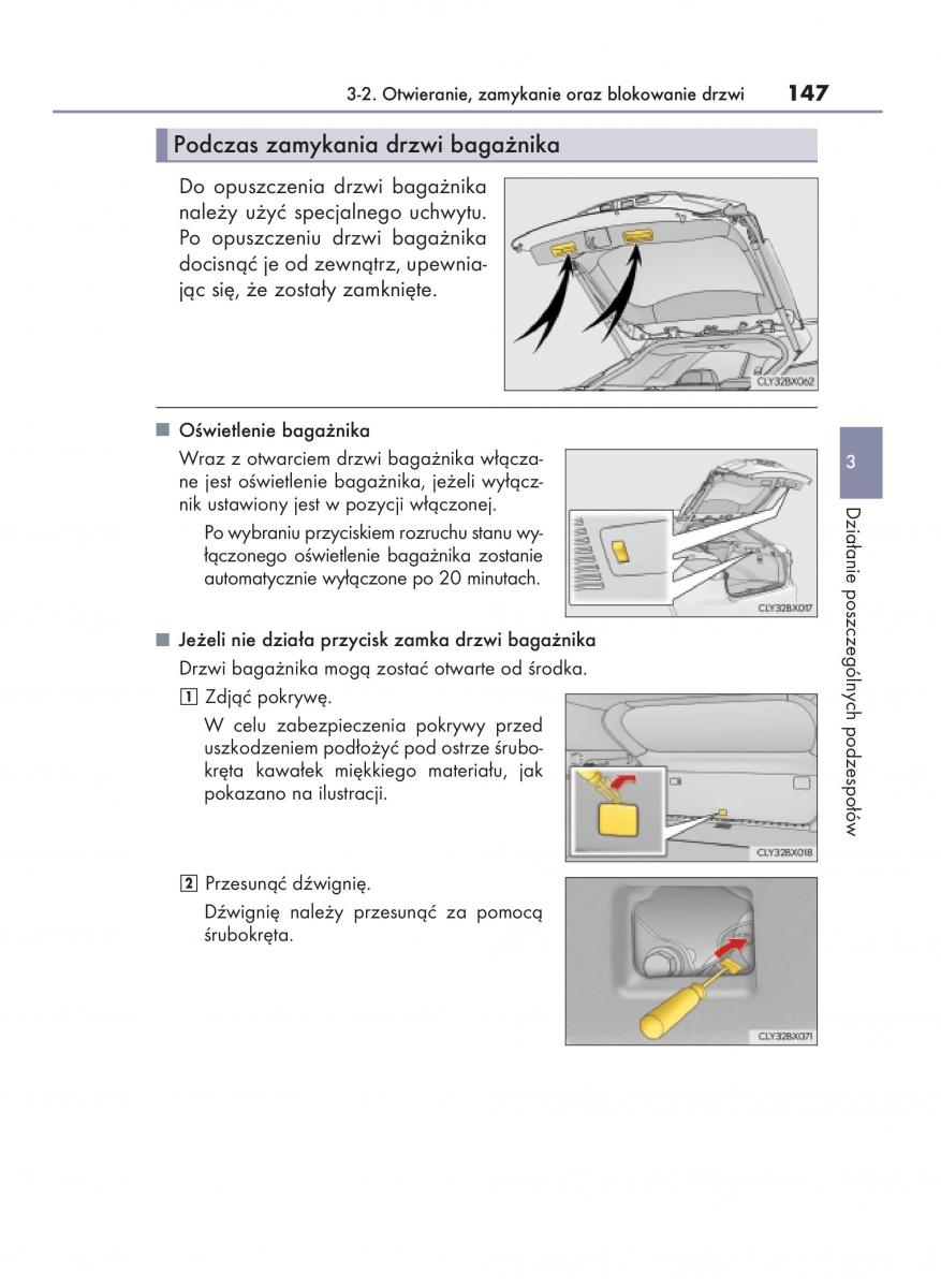 Lexus RX 200t IV 4 instrukcja obslugi / page 147