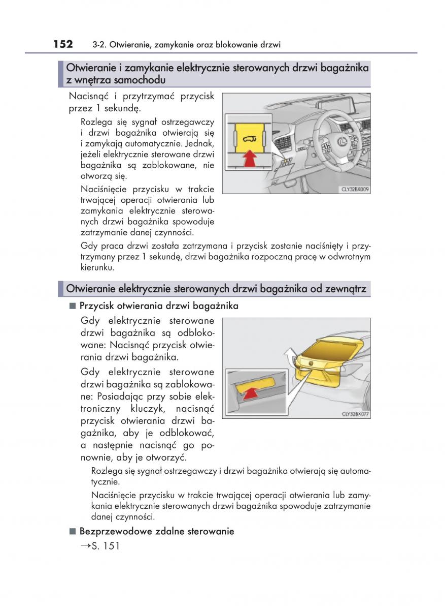 Lexus RX 200t IV 4 instrukcja obslugi / page 152