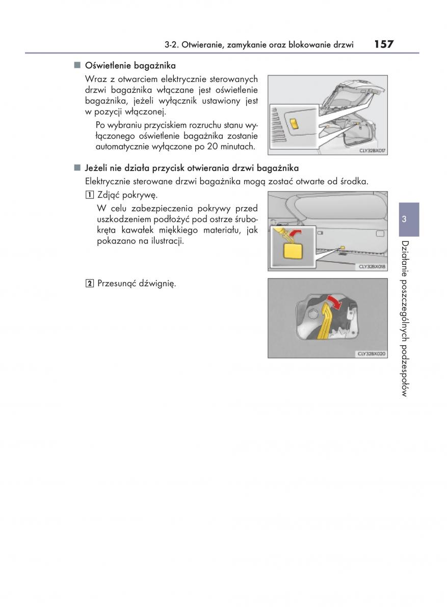 Lexus RX 200t IV 4 instrukcja obslugi / page 157