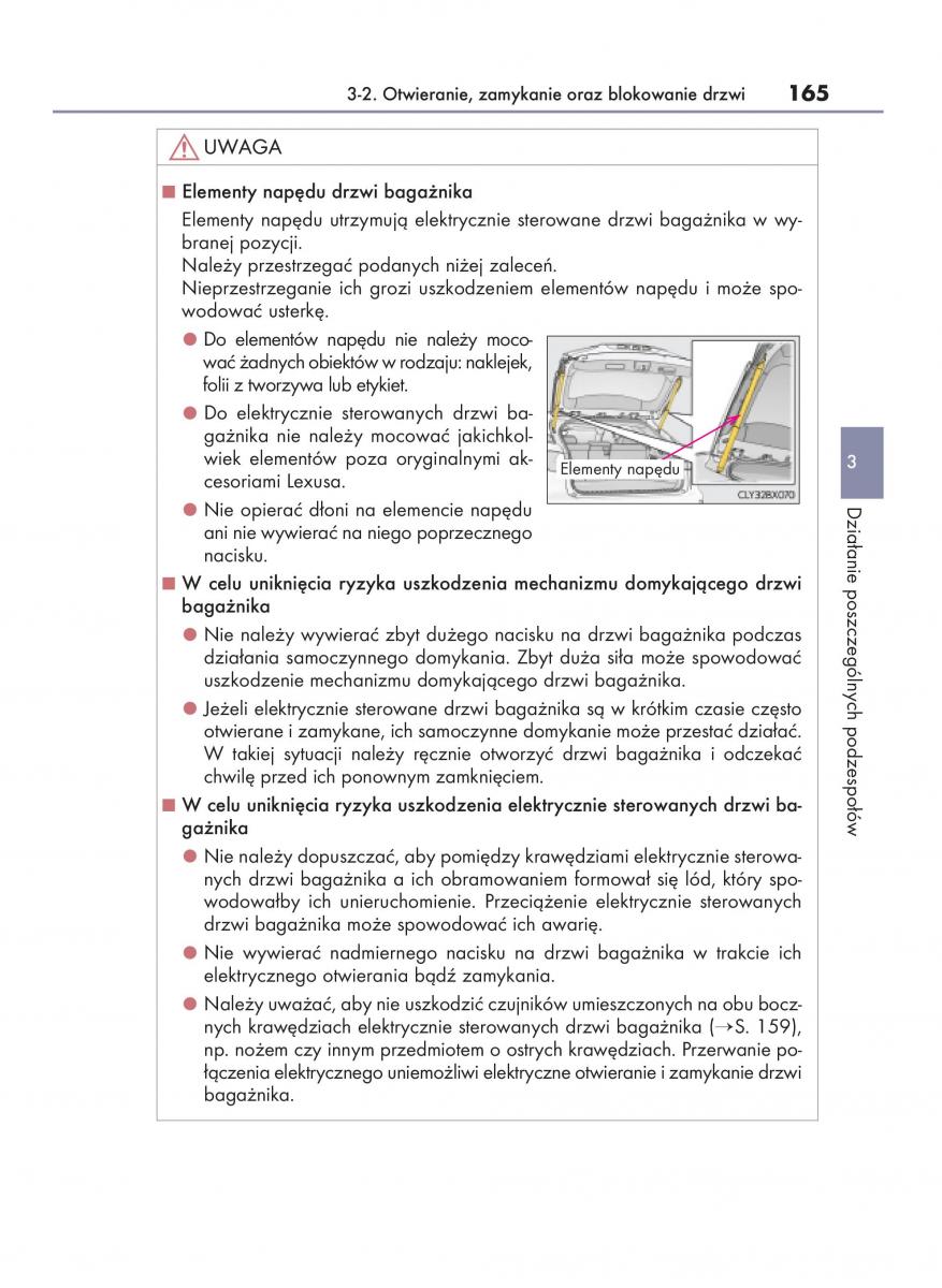 Lexus RX 200t IV 4 instrukcja obslugi / page 165