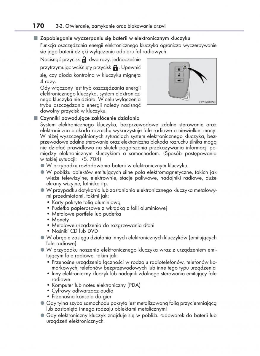 Lexus RX 200t IV 4 instrukcja obslugi / page 170