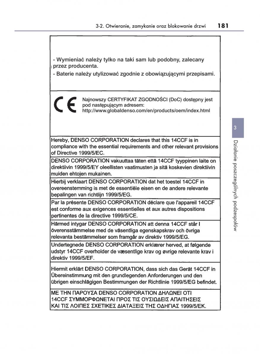 Lexus RX 200t IV 4 instrukcja obslugi / page 181