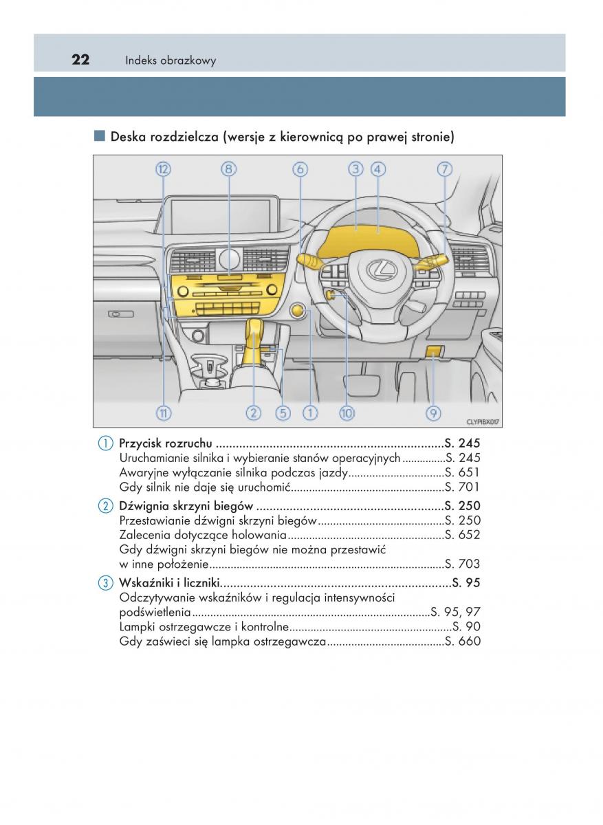 Lexus RX 200t IV 4 instrukcja obslugi / page 22