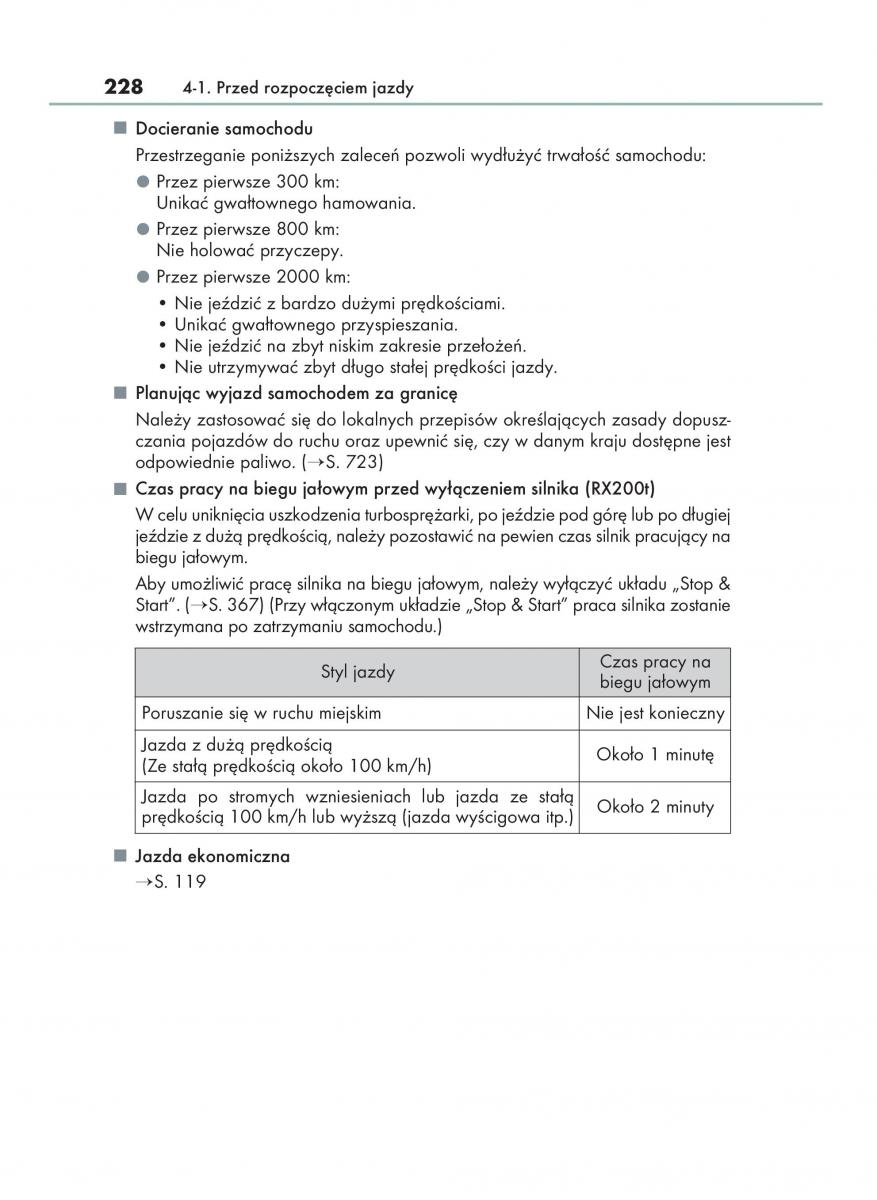 Lexus RX 200t IV 4 instrukcja obslugi / page 228