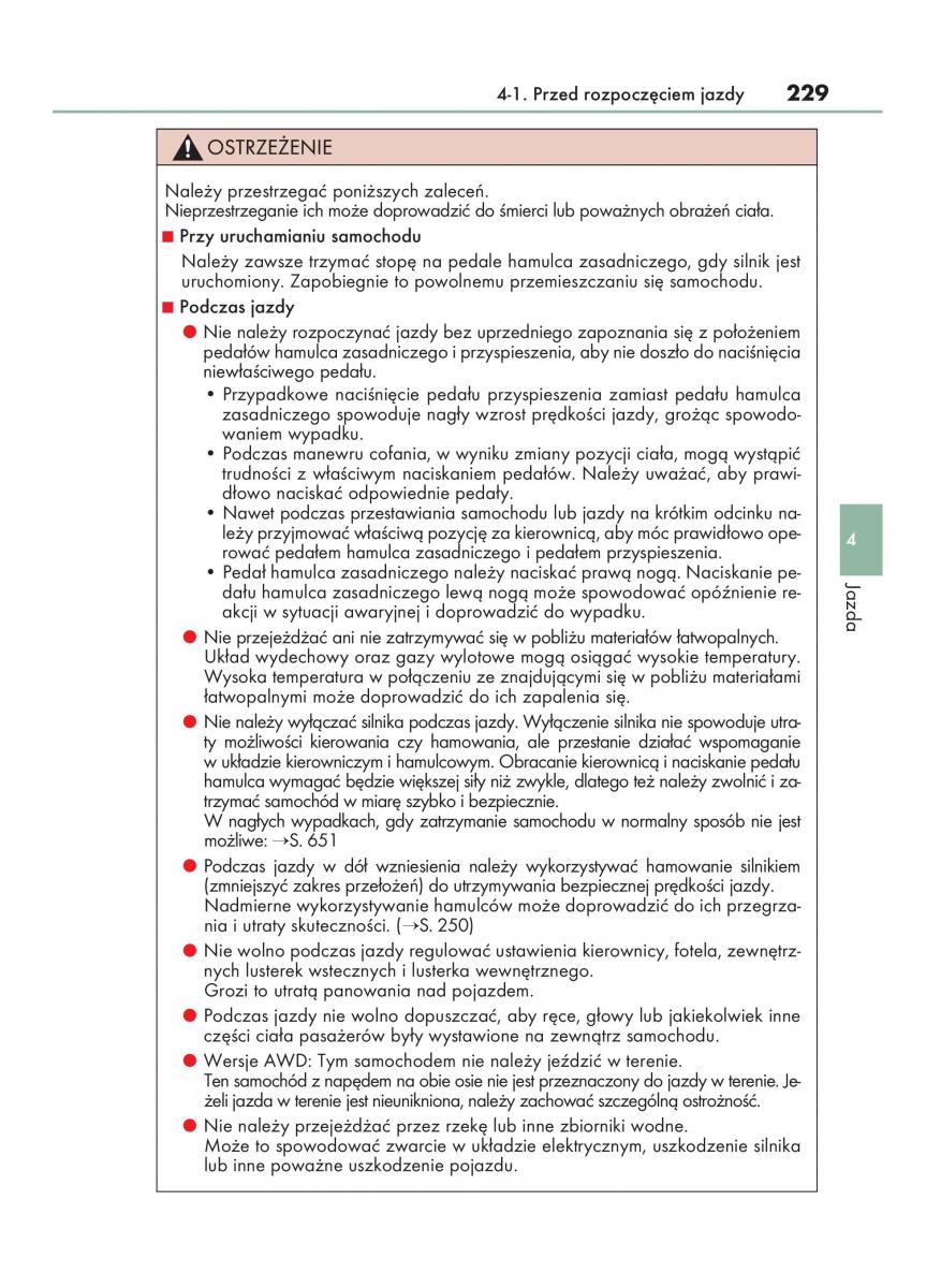 Lexus RX 200t IV 4 instrukcja obslugi / page 229