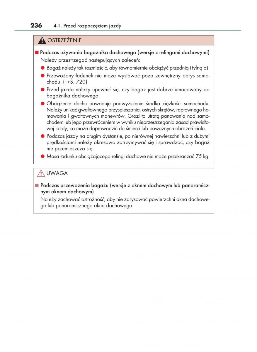 Lexus RX 200t IV 4 instrukcja obslugi / page 236