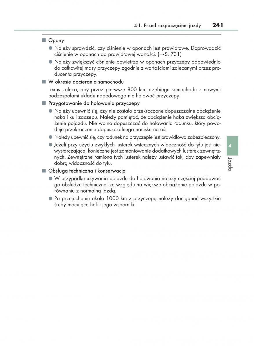Lexus RX 200t IV 4 instrukcja obslugi / page 241