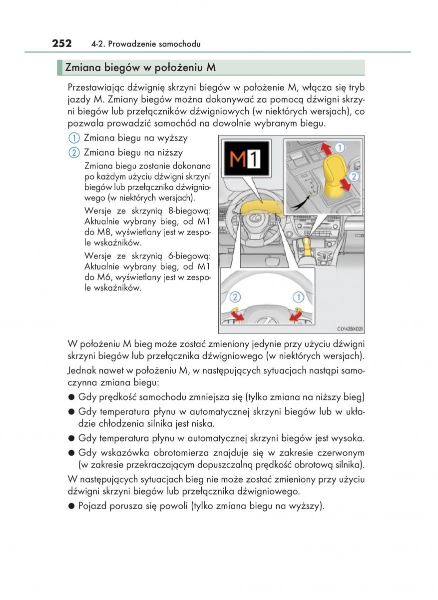 Lexus RX 200t IV 4 instrukcja obslugi / page 252