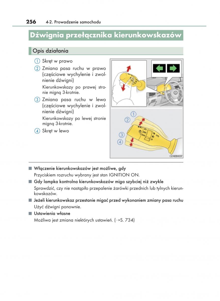 Lexus RX 200t IV 4 instrukcja obslugi / page 256