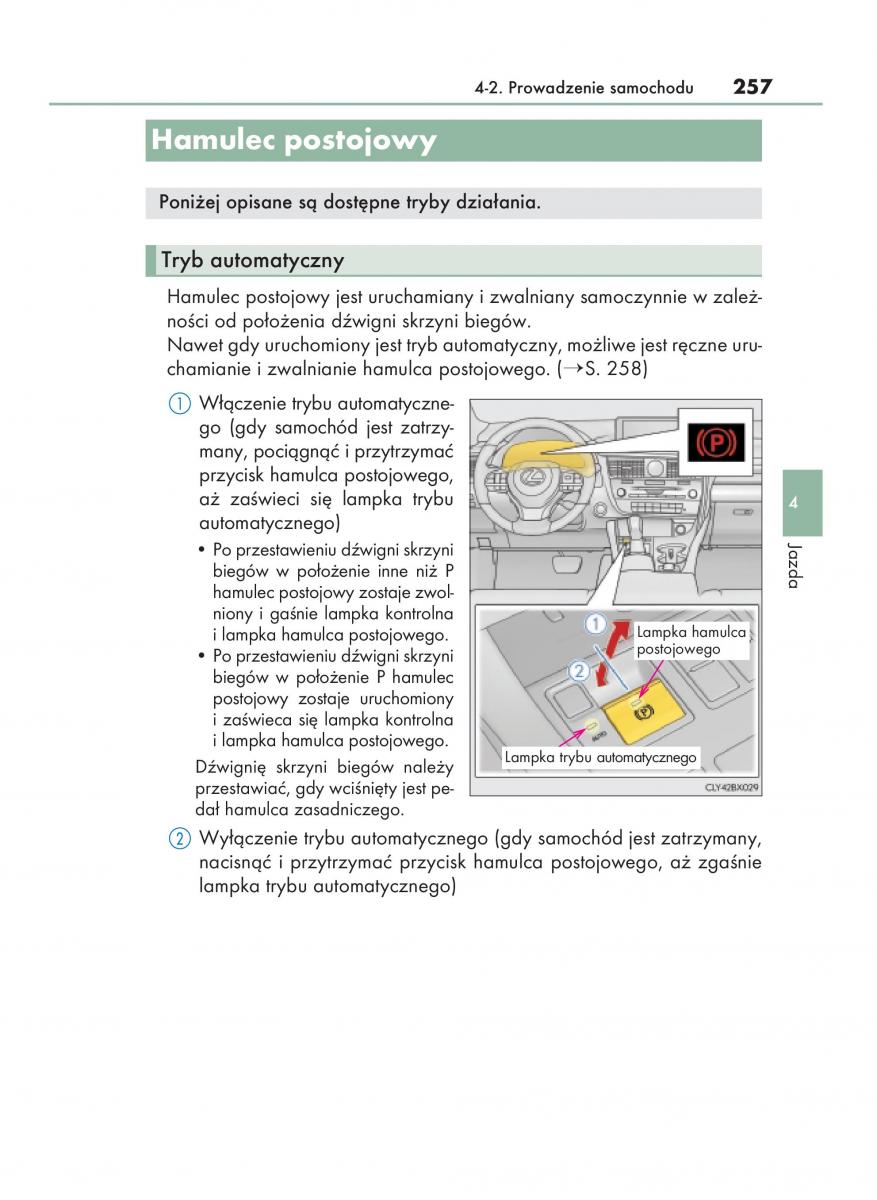 Lexus RX 200t IV 4 instrukcja obslugi / page 257