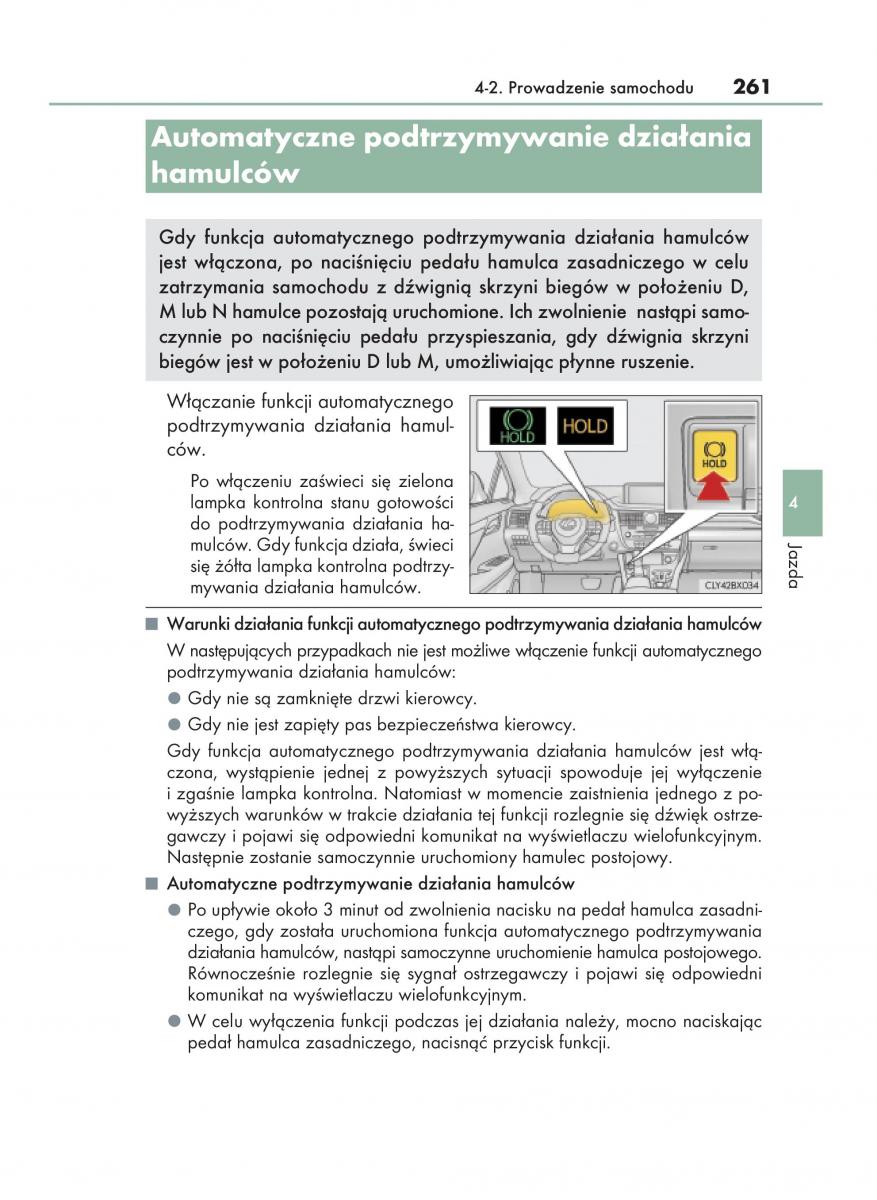 Lexus RX 200t IV 4 instrukcja obslugi / page 261