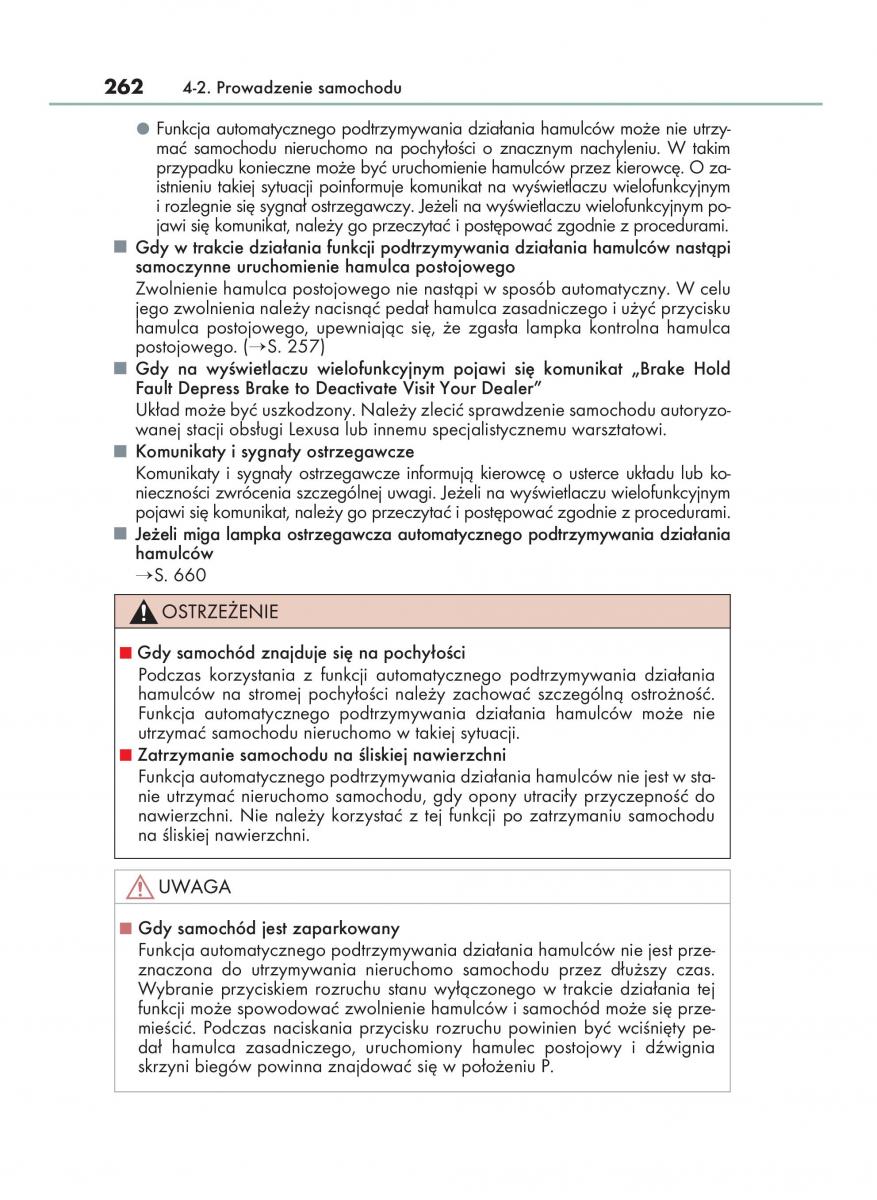 Lexus RX 200t IV 4 instrukcja obslugi / page 262