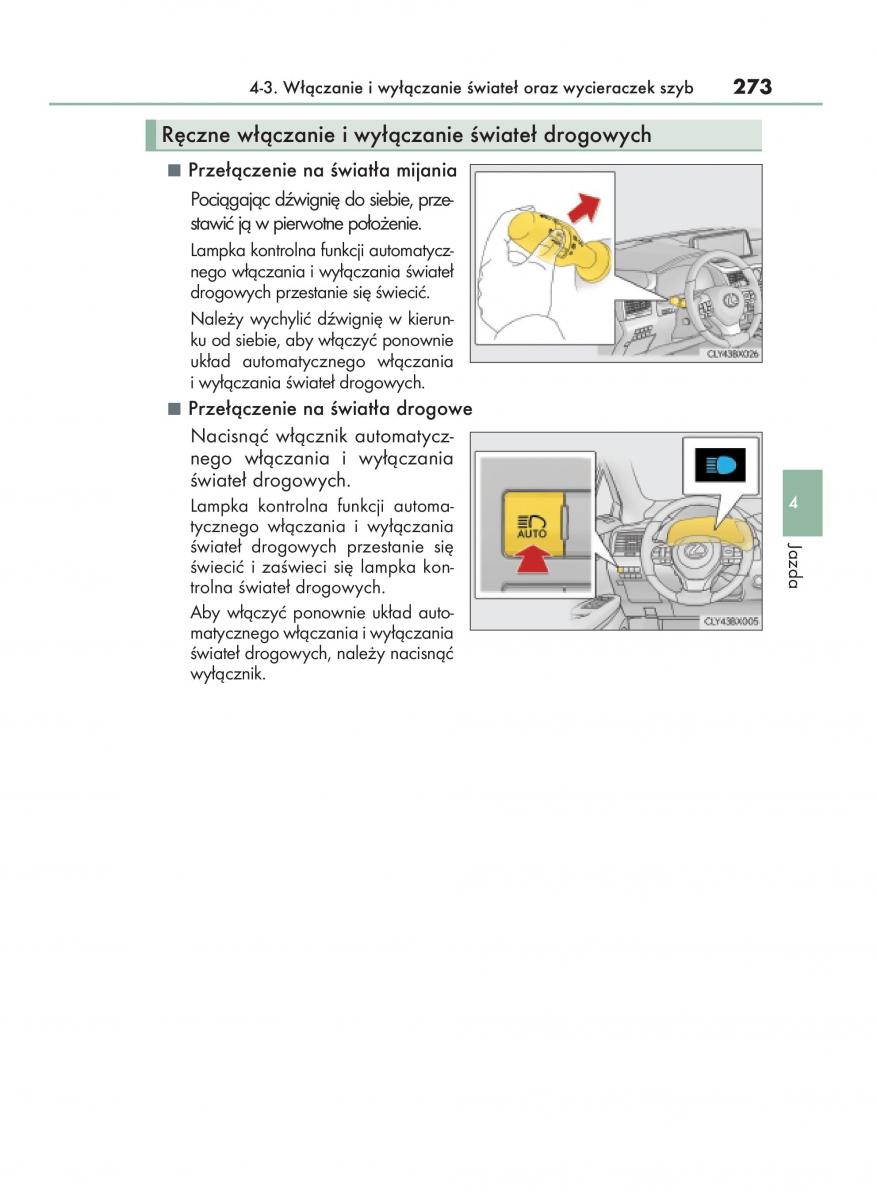 Lexus RX 200t IV 4 instrukcja obslugi / page 273