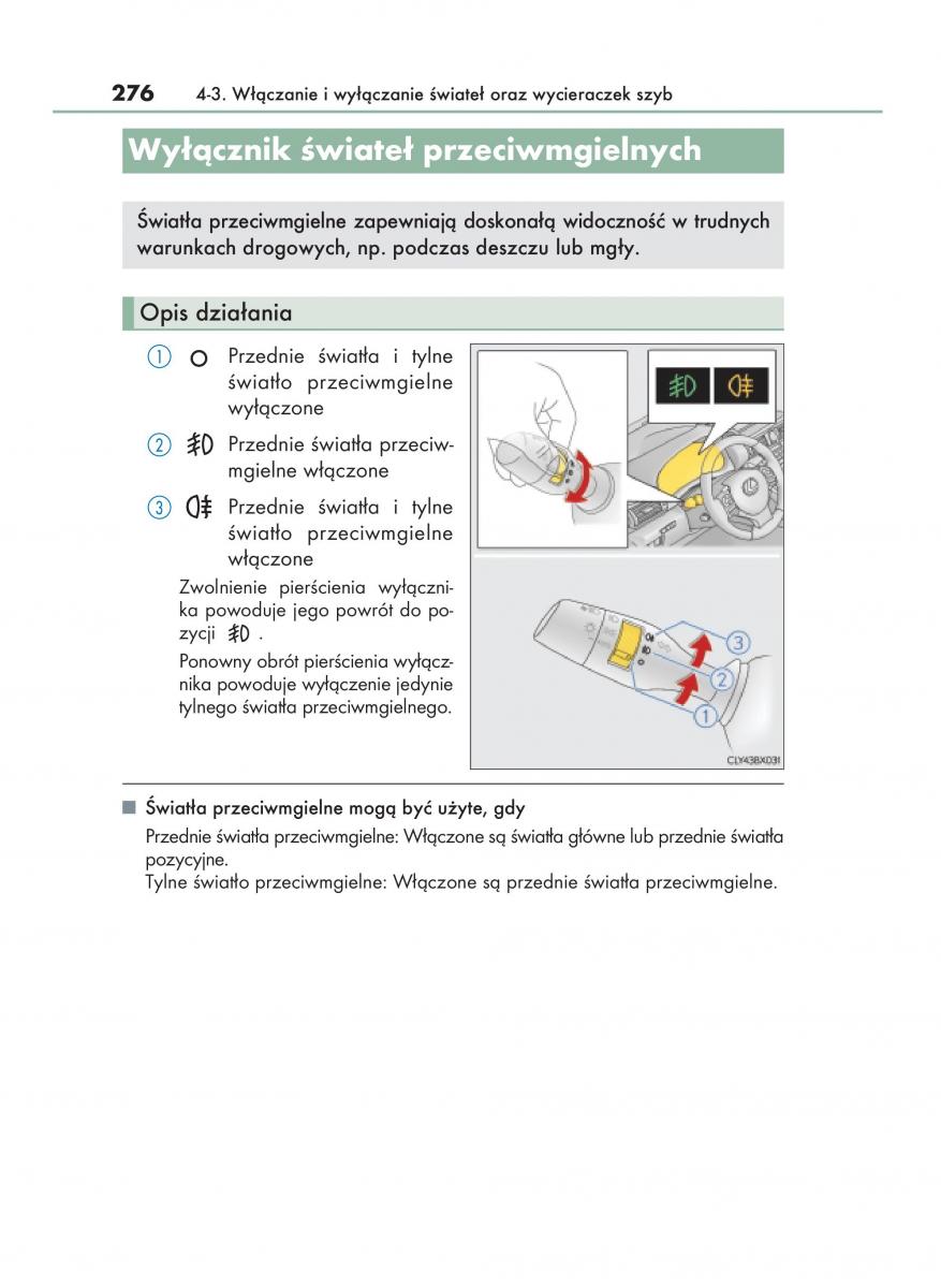 Lexus RX 200t IV 4 instrukcja obslugi / page 276