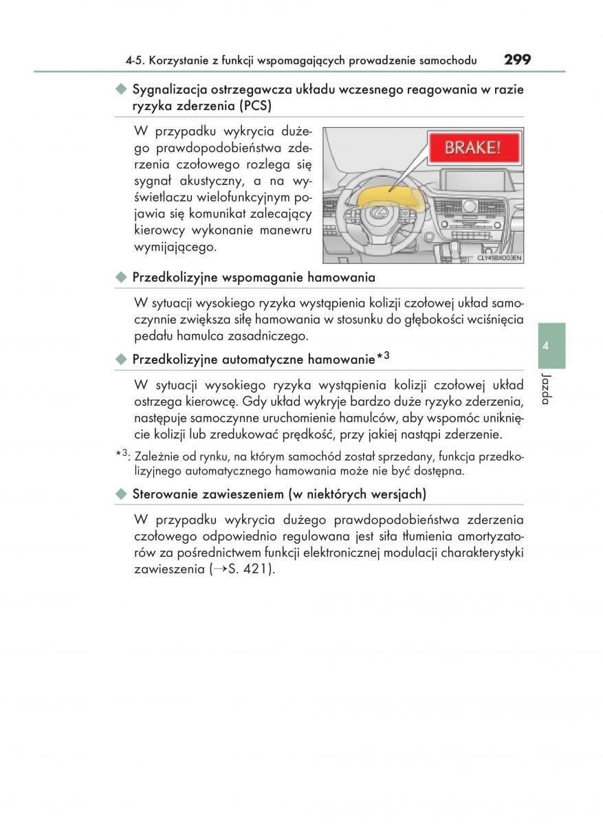 Lexus RX 200t IV 4 instrukcja obslugi / page 299