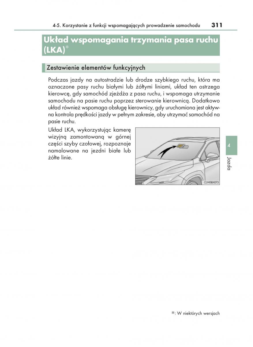 Lexus RX 200t IV 4 instrukcja obslugi / page 311