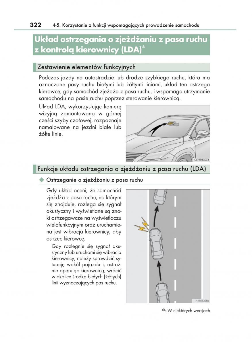 Lexus RX 200t IV 4 instrukcja obslugi / page 322