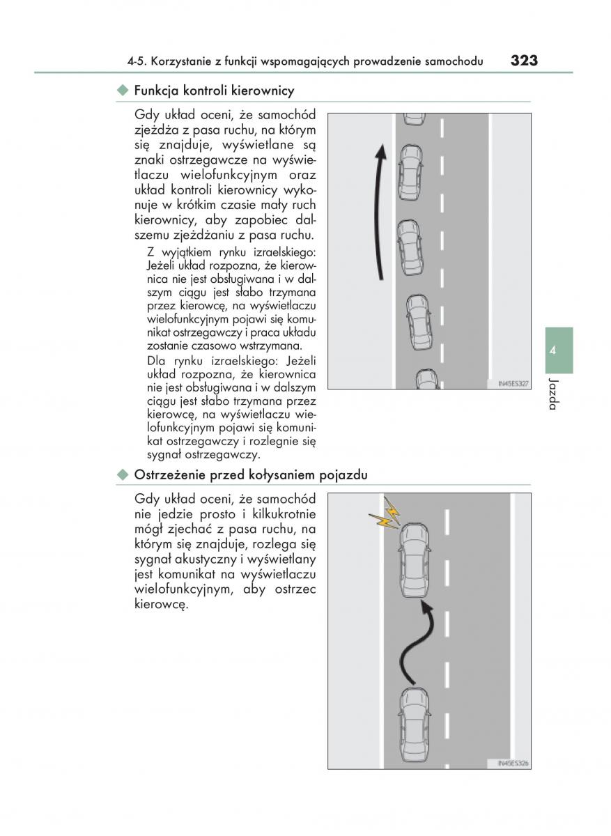 Lexus RX 200t IV 4 instrukcja obslugi / page 323