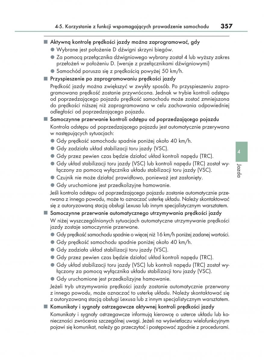 Lexus RX 200t IV 4 instrukcja obslugi / page 357