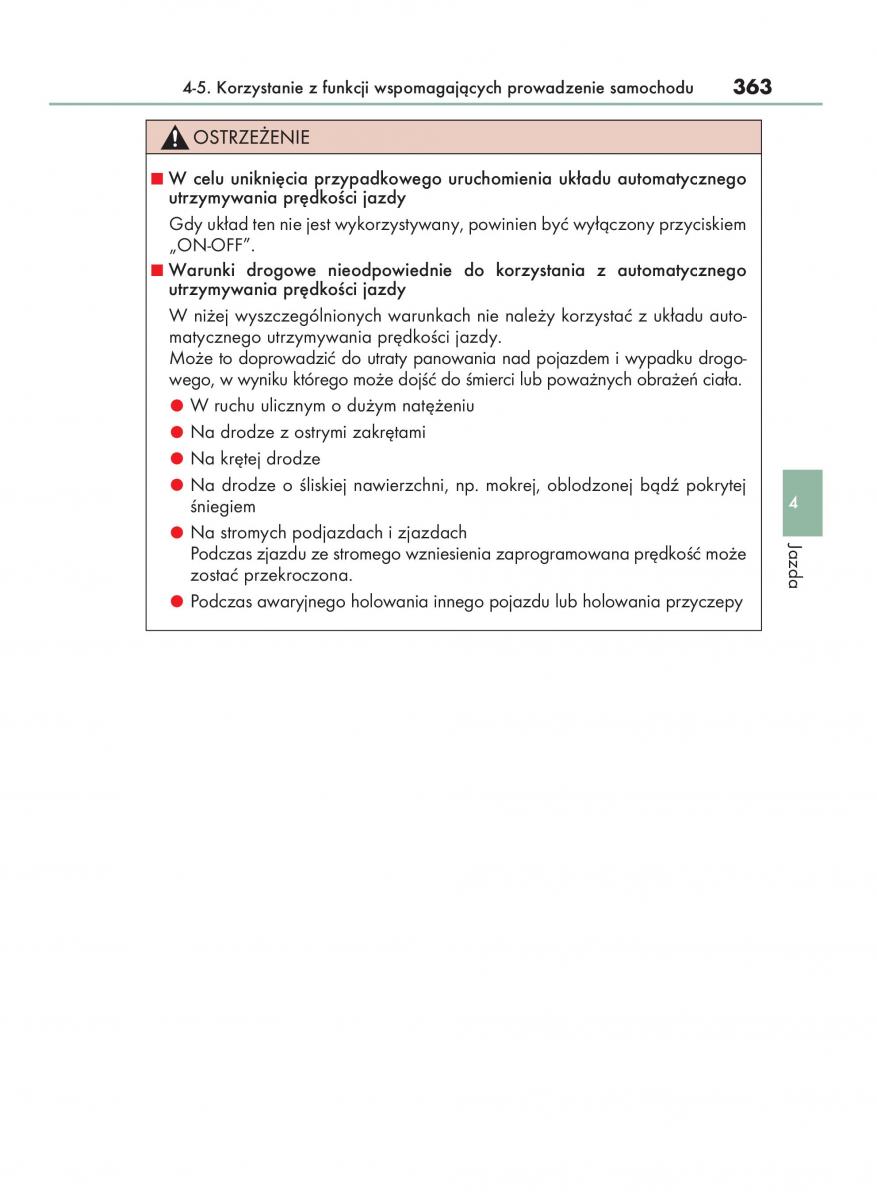 Lexus RX 200t IV 4 instrukcja obslugi / page 363