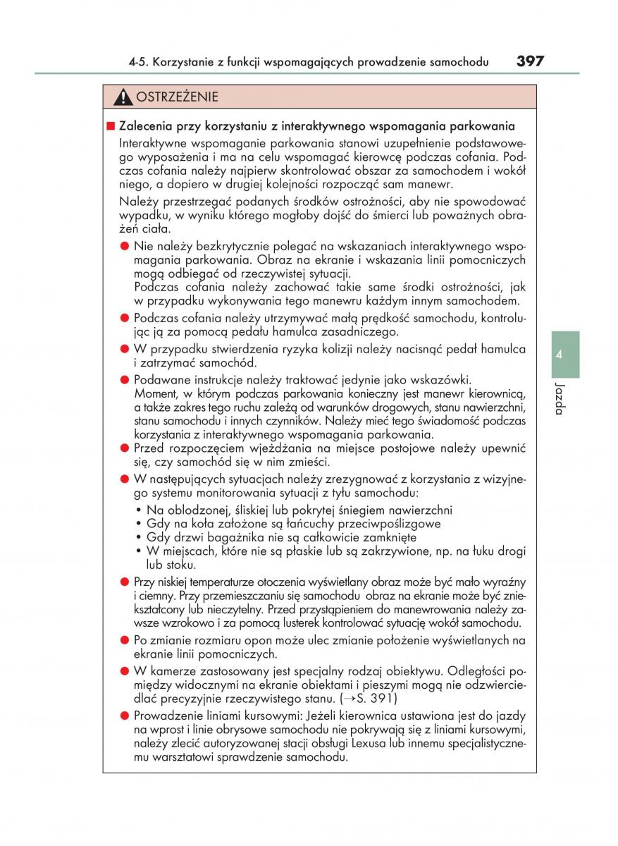 Lexus RX 200t IV 4 instrukcja obslugi / page 397