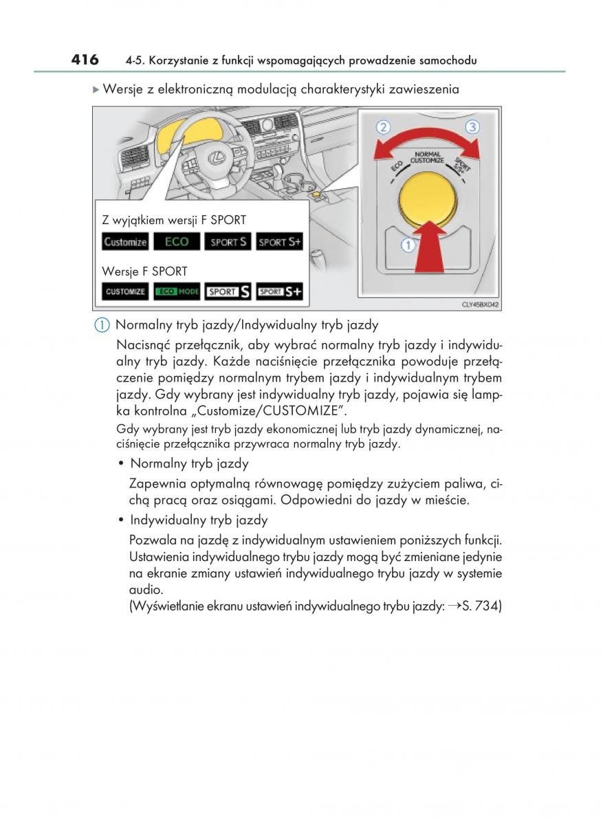 Lexus RX 200t IV 4 instrukcja obslugi / page 416