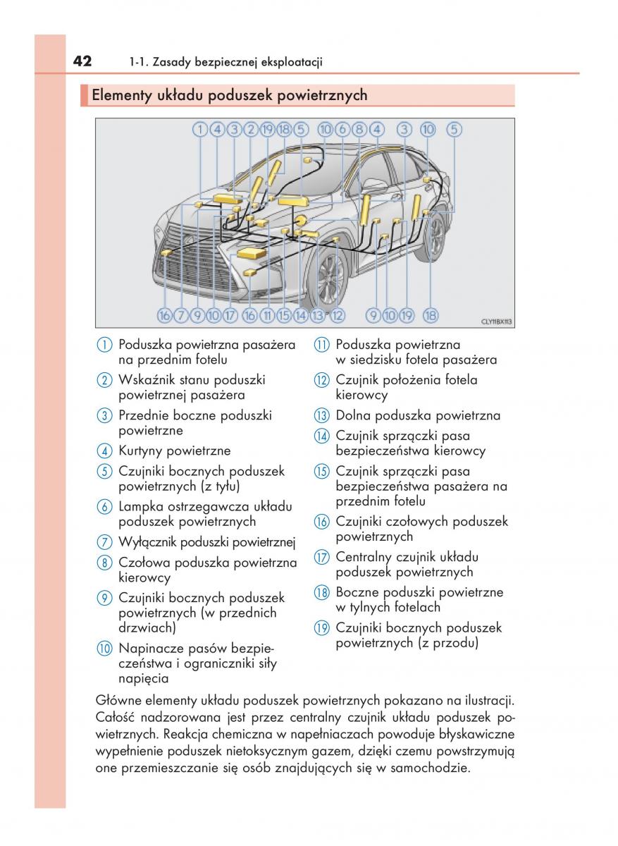 Lexus RX 200t IV 4 instrukcja obslugi / page 42