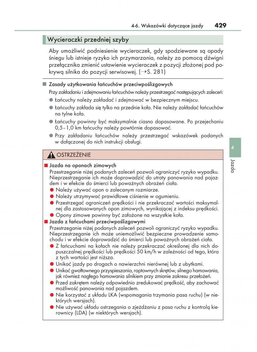 Lexus RX 200t IV 4 instrukcja obslugi / page 429