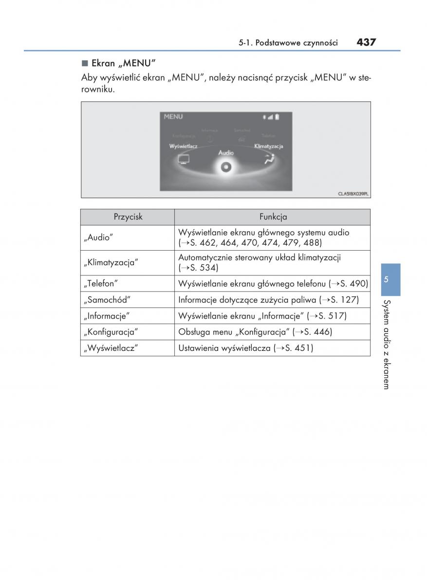 Lexus RX 200t IV 4 instrukcja obslugi / page 437