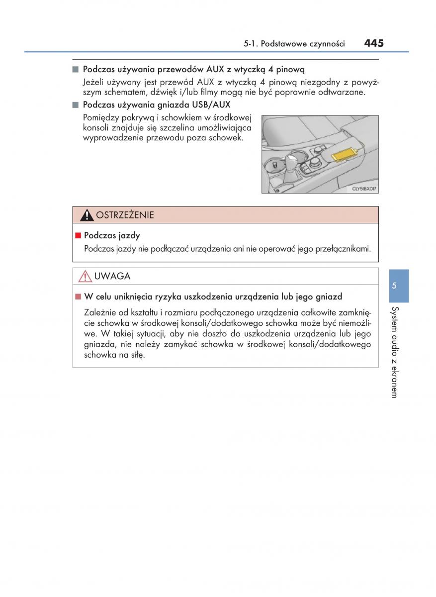 Lexus RX 200t IV 4 instrukcja obslugi / page 445