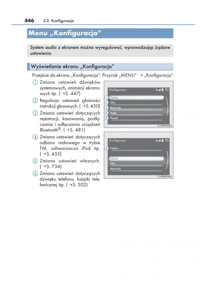 Lexus RX 200t IV 4 instrukcja obslugi / page 446