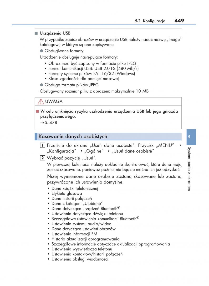 Lexus RX 200t IV 4 instrukcja obslugi / page 449