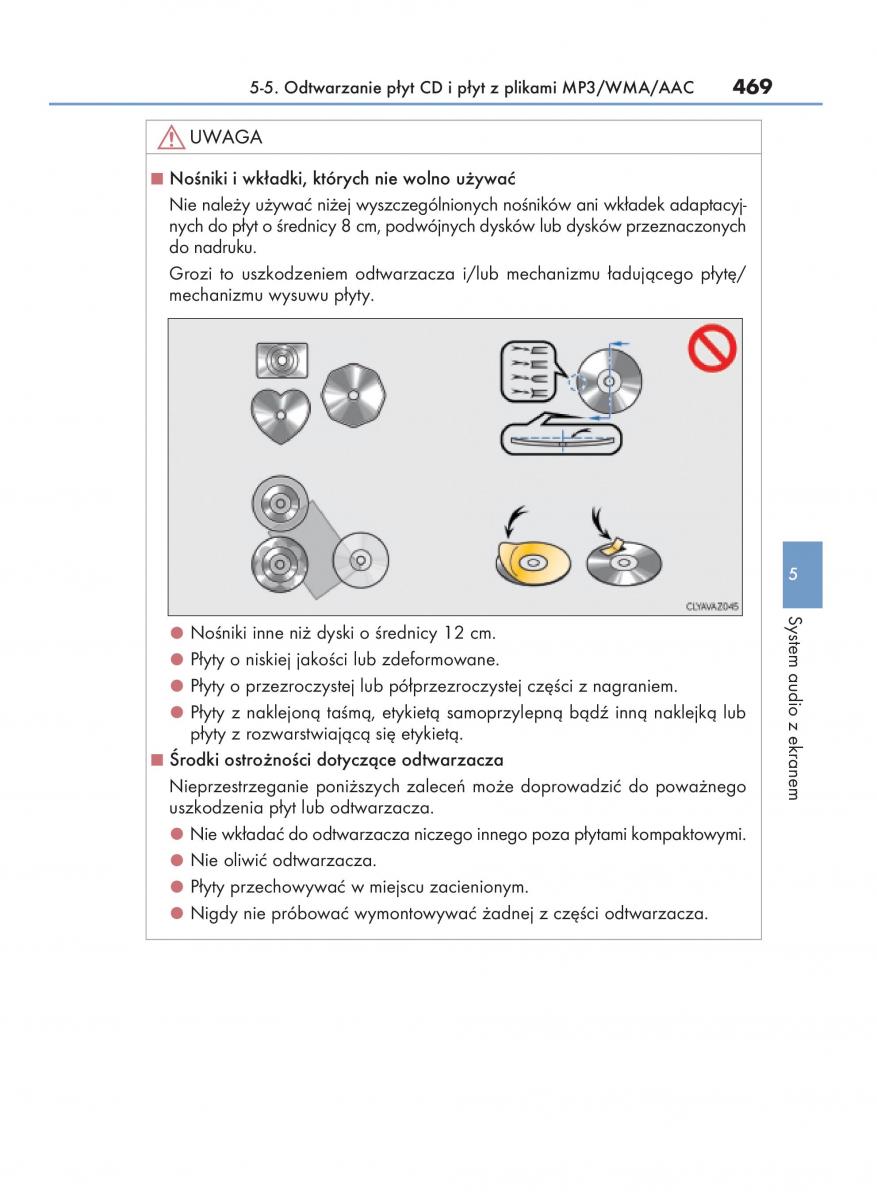 Lexus RX 200t IV 4 instrukcja obslugi / page 469