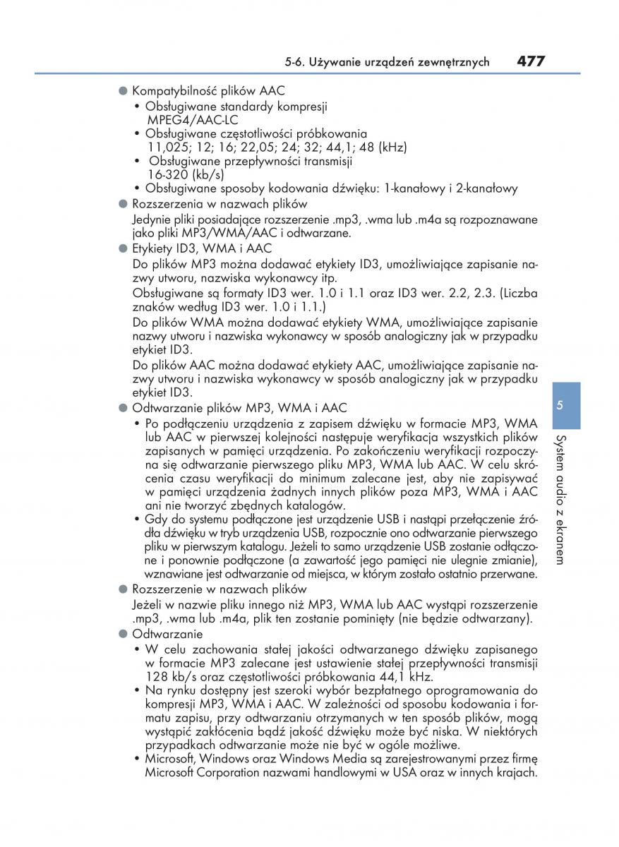 Lexus RX 200t IV 4 instrukcja obslugi / page 477