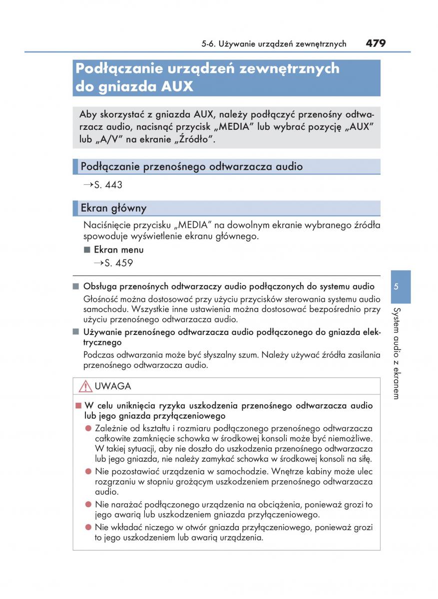 Lexus RX 200t IV 4 instrukcja obslugi / page 479