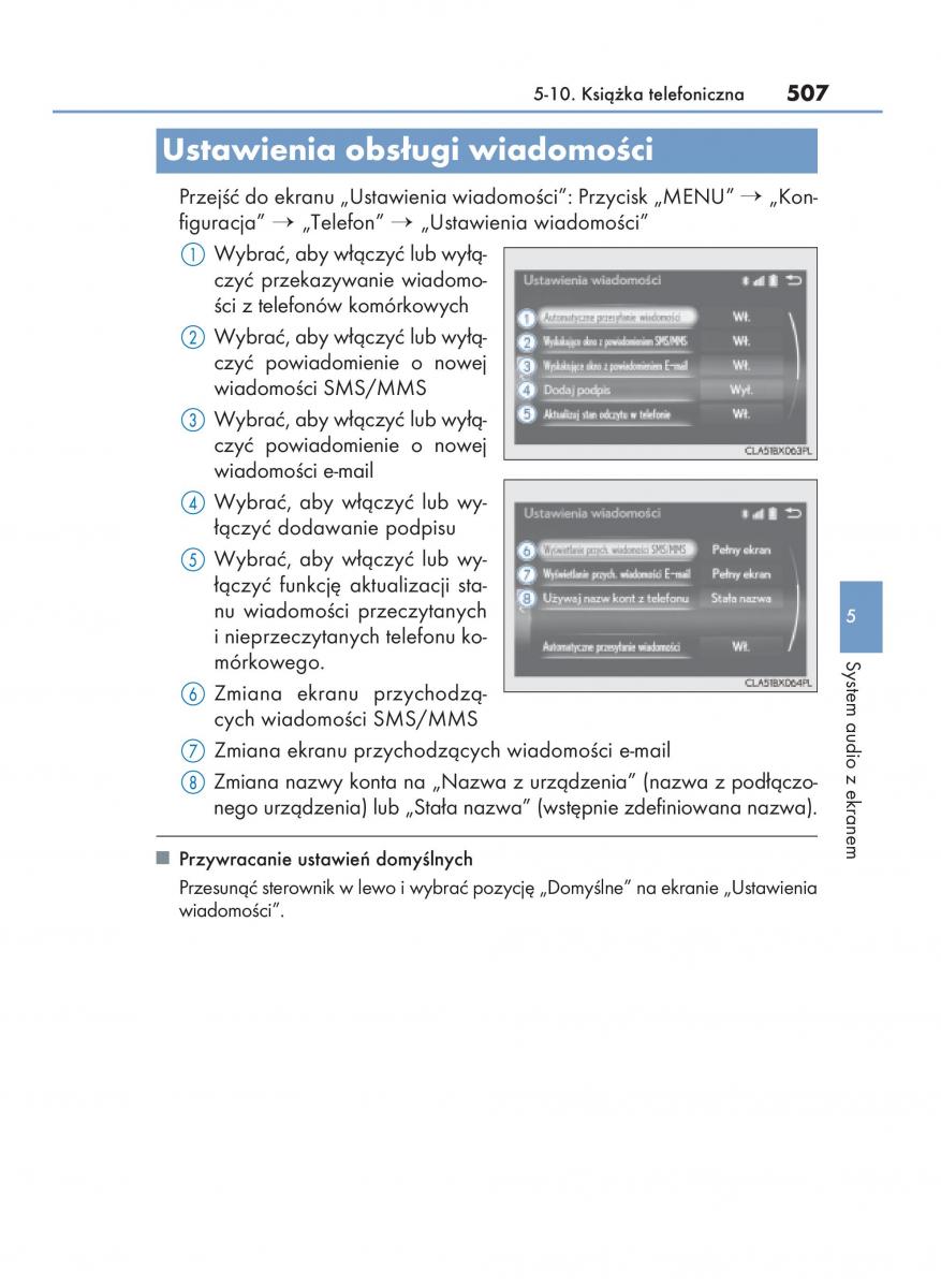 Lexus RX 200t IV 4 instrukcja obslugi / page 507