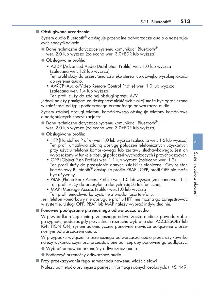 Lexus RX 200t IV 4 instrukcja obslugi / page 513