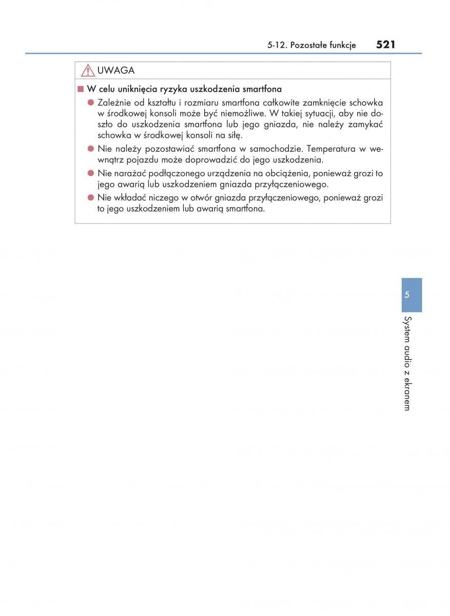 Lexus RX 200t IV 4 instrukcja obslugi / page 521