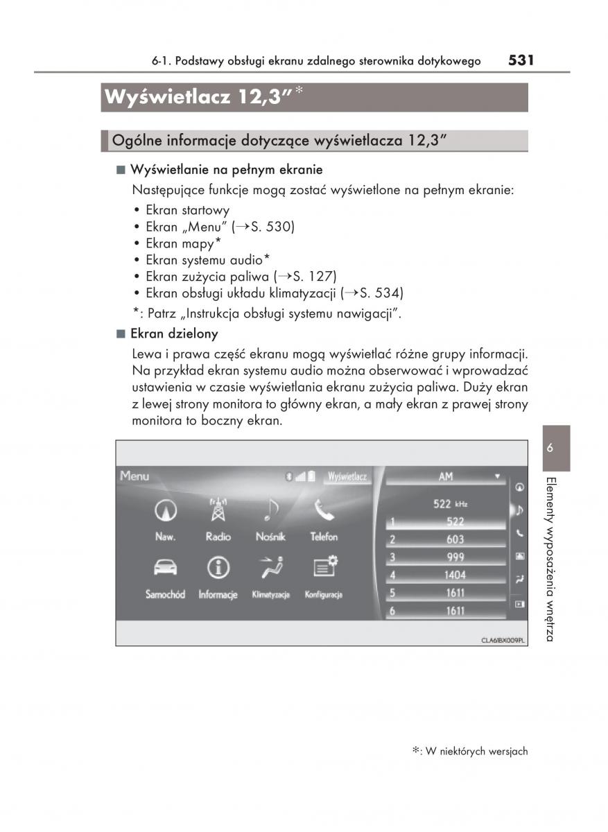 Lexus RX 200t IV 4 instrukcja obslugi / page 531