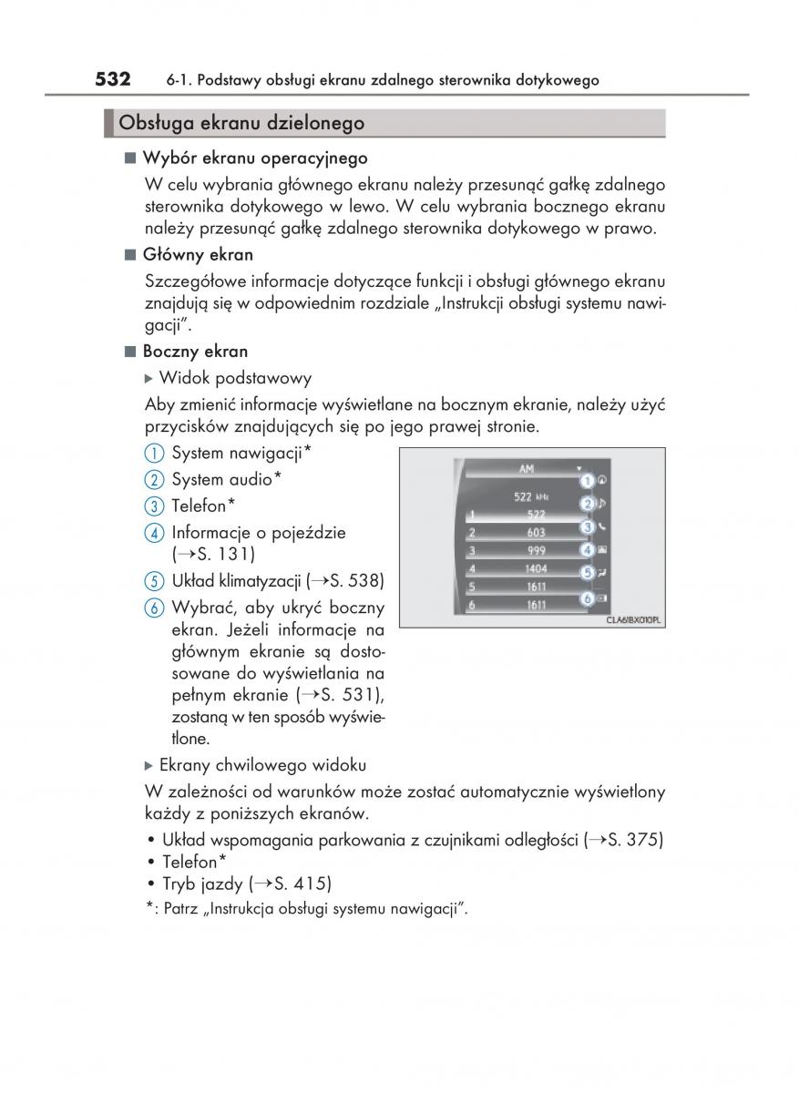 Lexus RX 200t IV 4 instrukcja obslugi / page 532