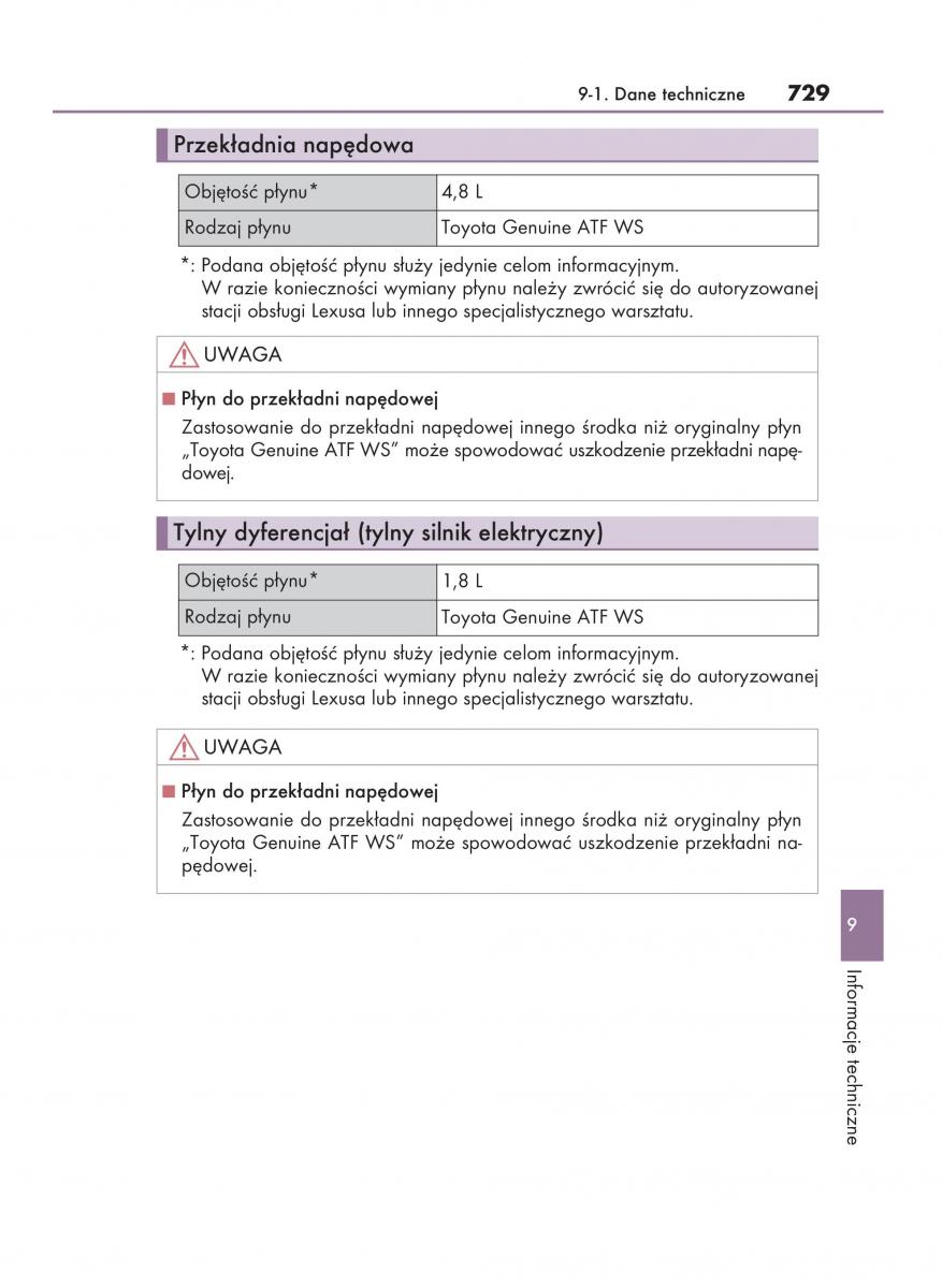 manual  Lexus RX 450h IV 4 instrukcja / page 729