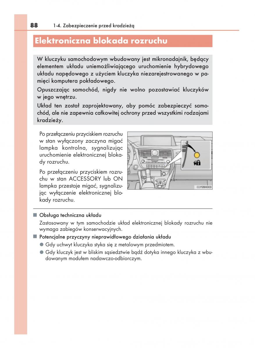 Lexus RX 450h IV 4 instrukcja obslugi / page 88