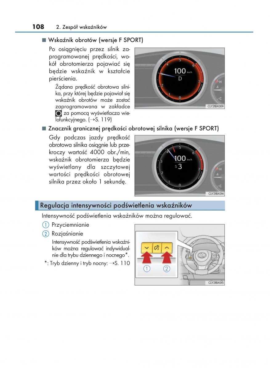 manual  Lexus RX 450h IV 4 instrukcja / page 108